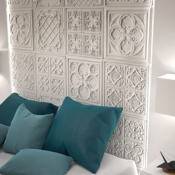 1060 White Versailles Decorative wall panels hotel room