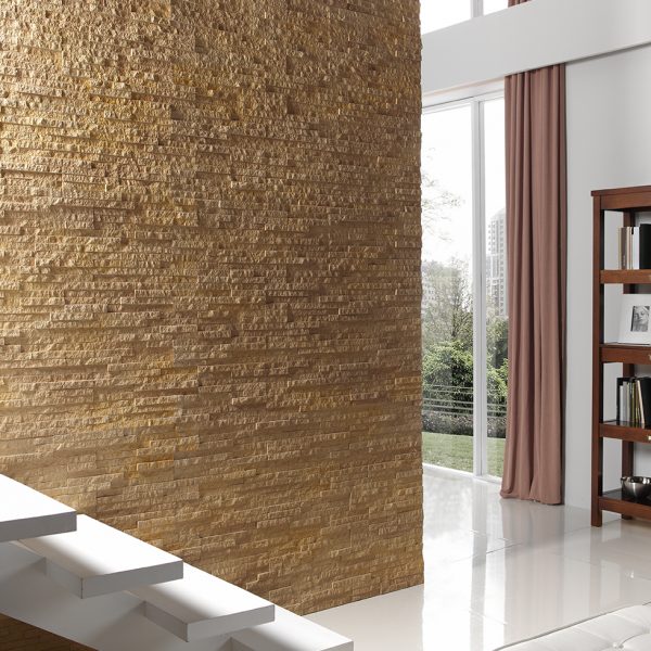 310 Ochre Inspiration faux stone wall cladding staircase