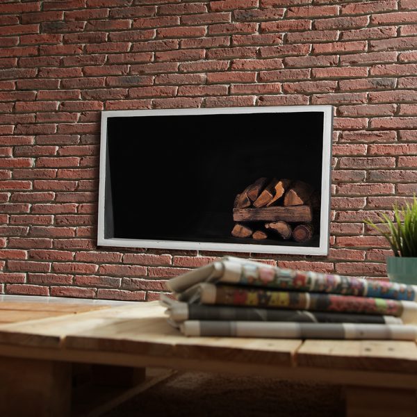 Panel Stone Aged Red Adobe Brick wall cladding Fireplace (561)