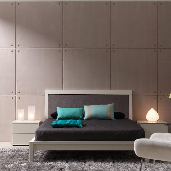 920 Castered Concrete stone panels bedroom